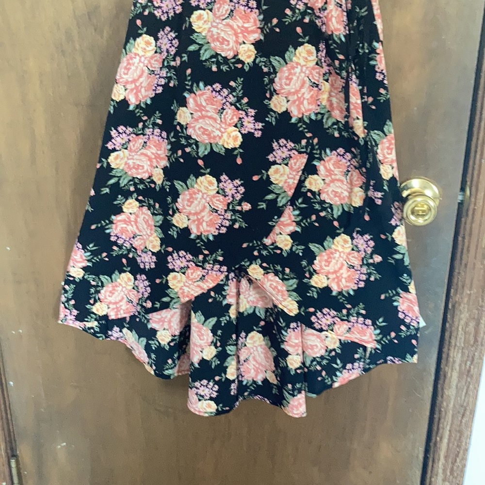 Lily Rose floral print dress lightweight padded bust  boho L juniors - Picture 6 of 17